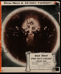 8d134 EVERY DAY'S A HOLIDAY English pressbook 1937 Mae West, Edmund Lowe, great different images!