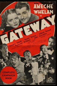 8d159 GATEWAY English pressbook 1938 great images of Don Ameche, Arleen Whelan & more!