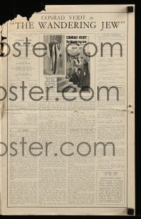 8d475 WANDERING JEW English pressbook 1933 Conrad Veidt as the man who spit on Christ, ultra rare!