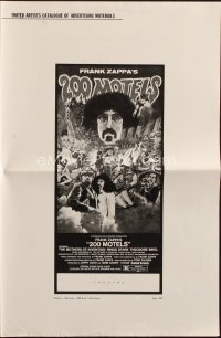 8d010 200 MOTELS pressbook 1971 directed by Frank Zappa, rock 'n' roll, wild artwork!