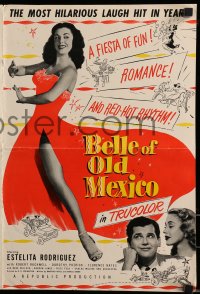 8d042 BELLE OF OLD MEXICO pressbook 1950 full-length art of sexy dancer Estelita Rodriguez!