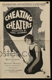 8d086 CHEATING CHEATERS pressbook 1927 sexy Betty Compson's criminal family tries to rob other crooks!