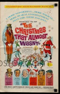 8d093 CHRISTMAS THAT ALMOST WASN'T pressbook 1966 Rossano Brazzi, Italian holiday fantasy musical!