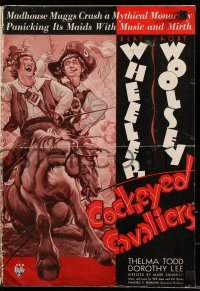 8d098 COCKEYED CAVALIERS pressbook 1934 great wacky images of Bert Wheeler & Robert Woolsey!