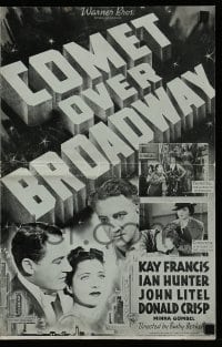 8d100 COMET OVER BROADWAY pressbook 1938 Kay Francis, Ian Hunter, Busby Berkeley musical!