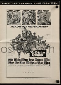 8d120 DIRTY DOZEN pressbook 1967 Charles Bronson, Jim Brown, Lee Marvin, Borgnine, Cassavetes!