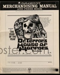 8d126 DR. TERROR'S HOUSE OF HORRORS pressbook 1965 Christopher Lee, cool horror art!