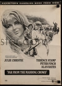 8d136 FAR FROM THE MADDING CROWD pressbook 1968 Julie Christie, Terence Stamp, Finch, Schlesinger