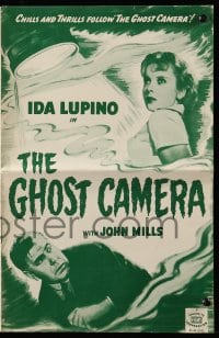 8d162 GHOST CAMERA pressbook R1949 chills & thrills follow sexy Ida Lupino & John Mills!