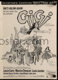 8d166 GIGI pressbook R1966 different art of sexy Leslie Caron, Best Director & Best Picture winner!