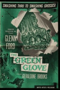 8d185 GREEN GLOVE pressbook 1952 Glenn Ford was gambling for the greatest stake of all, his life!