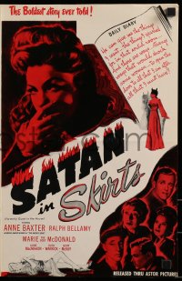 8d186 GUEST IN THE HOUSE pressbook R1957 mentally ill Anne Baxter with horns is Satan in Skirts!