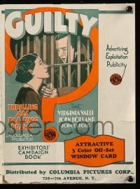 8d188 GUILTY? pressbook 1930 art of senator's daughter visiting her disgraced father in prison!
