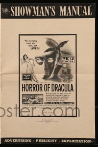 8d202 HORROR OF DRACULA pressbook 1958 Hammer horror classic, vampire monster Christopher Lee!
