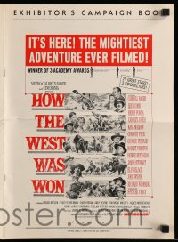 8d204 HOW THE WEST WAS WON pressbook 1964 John Ford epic, Debbie Reynolds, Gregory Peck & all-stars