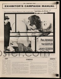 8d207 HUSTLER pressbook 1961 pool pros Paul Newman & Jackie Gleason, plus sexy Piper Laurie!