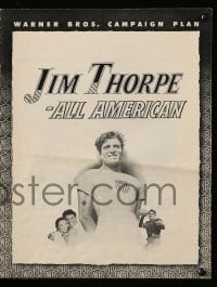 8d223 JIM THORPE ALL AMERICAN pressbook 1951 Burt Lancaster as greatest athlete of all time!