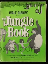 8d230 JUNGLE BOOK pressbook 1967 Walt Disney cartoon classic, contains cool ad pad section!