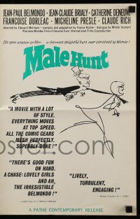 8d267 MALE HUNT pressbook 1965 Molinaro's La chasse a l'homme, wacky art of cast & sexy bride!