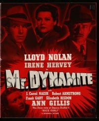 8d292 MR DYNAMITE pressbook 1941 Lloyd Nolan, Irene Hervey, J. Carrol Naish, Robert Armstrong
