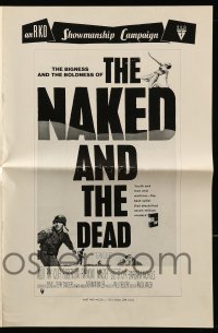 8d296 NAKED & THE DEAD pressbook 1958 from Norman Mailer's novel, Aldo Ray in World War II!