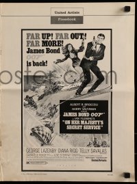 8d308 ON HER MAJESTY'S SECRET SERVICE pressbook 1969 George Lazenby's only appearance as James Bond