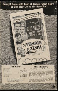 8d338 PRISONER OF ZENDA pressbook R1940s Ronald Colman, Madeleine Carroll, adventure classic!