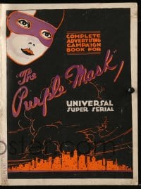 8d342 PURPLE MASK pressbook 1916 female master thief Grace Cunard eludes detective Francis Ford!