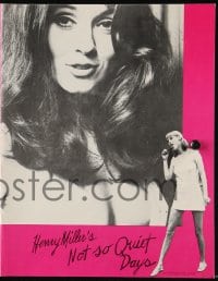 8d348 QUIET DAYS IN CLICHY pressbook R1970s Danish sex, Henry Miller's Not So Quiet Days!