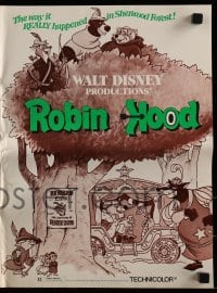 8d360 ROBIN HOOD pressbook 1973 Walt Disney's cartoon version, the way it REALLY happened!
