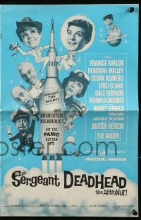 8d379 SERGEANT DEADHEAD pressbook 1965 Frankie Avalon, Deborah Walley & Buster Keaton, sci-fi comedy