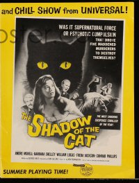 8d382 SHADOW OF THE CAT/CURSE OF THE WEREWOLF pressbook supplement 1961 big thrill and chill show!
