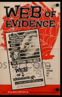 8d477 WEB OF EVIDENCE pressbook 1959 A.J. Cronin's Beyond This Place, Van Johnson & Vera Miles!