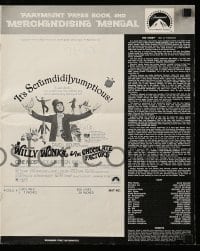 8d486 WILLY WONKA & THE CHOCOLATE FACTORY pressbook 1971 Gene Wilder, it's scrumdidilyumptious!