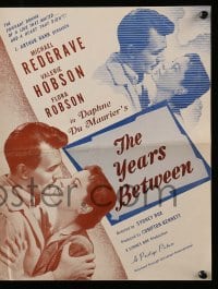 8d493 YEARS BETWEEN pressbook 1947 Michael Redgrave returns from the dead for Valerie Hobson!