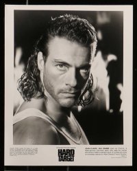 8d703 HARD TARGET presskit w/ 8 stills 1993 John Woo, Jean-Claude Van Damme & Lance Henriksen!