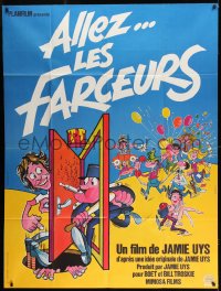 8f647 FUNNY PEOPLE French 1p 1979 candid camera directed by Jamie Uys, J.C. Trambouze cartoon art!