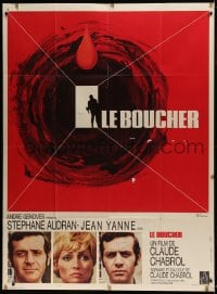 8f543 BUTCHER French 1p 1970 Claude Chabrol, Stephane Audran & Jean Yanne, Ferracci/Boumendil art!