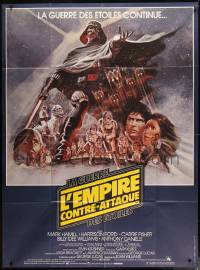 8f604 EMPIRE STRIKES BACK French 1p 1980 George Lucas sci-fi classic, montage art by Tom Jung!