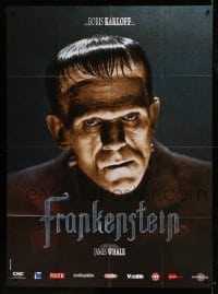 8f639 FRANKENSTEIN French 1p R2008 wonderful close up of Boris Karloff as the monster!