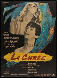 8f649 GAME IS OVER French 1p 1966 Roger Vadim's La Curee, Jane Fonda, Peter McEnery, Barnoux art!