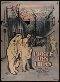 8f650 GATES OF PARIS French 1p 1958 Rene Clair's Porte des Lilas, great Rene Peron artwork!