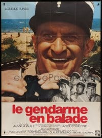 8f651 GENDARME TAKES OFF style B French 1p 1970 c/u of Louis de Funes, Le Gendarme en Balade!