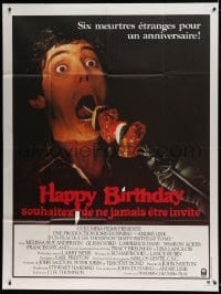 8f674 HAPPY BIRTHDAY TO ME French 1p 1981 gruesome shish kebab image, the most bizarre murders!