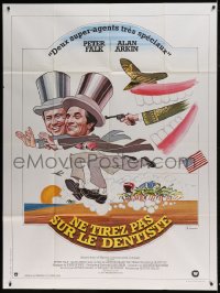 8f697 IN-LAWS French 1p 1979 different Ferracci art of Peter Falk & Alan Arkin, screwball comedy!