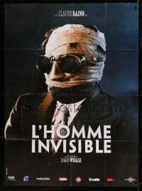 8f702 INVISIBLE MAN French 1p R2000s James Whale, H.G. Wells, wonderful different image!