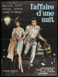 8f704 IT HAPPENED ALL NIGHT French 1p 1960 Henri Verneuil's L'Affaire d'une nuit, art by Bertrand!