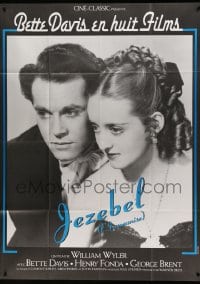 8f706 JEZEBEL French 1p R1990s c/u of Bette Davis & Henry Fonda, directed by William Wyler!