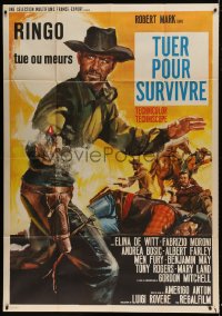 8f714 KILL OR BE KILLED French 1p 1970 Uccidi o Muori, cool spaghetti western artwork!