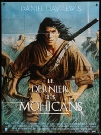 8f734 LAST OF THE MOHICANS French 1p 1992 great Bernard Bernhardt art of Daniel Day Lewis!
